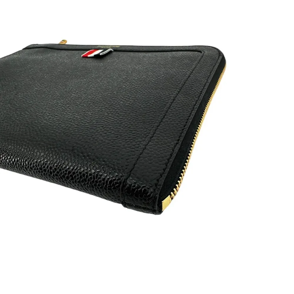 THOM BROWNE Mini Pebble Grain Gusset Folio